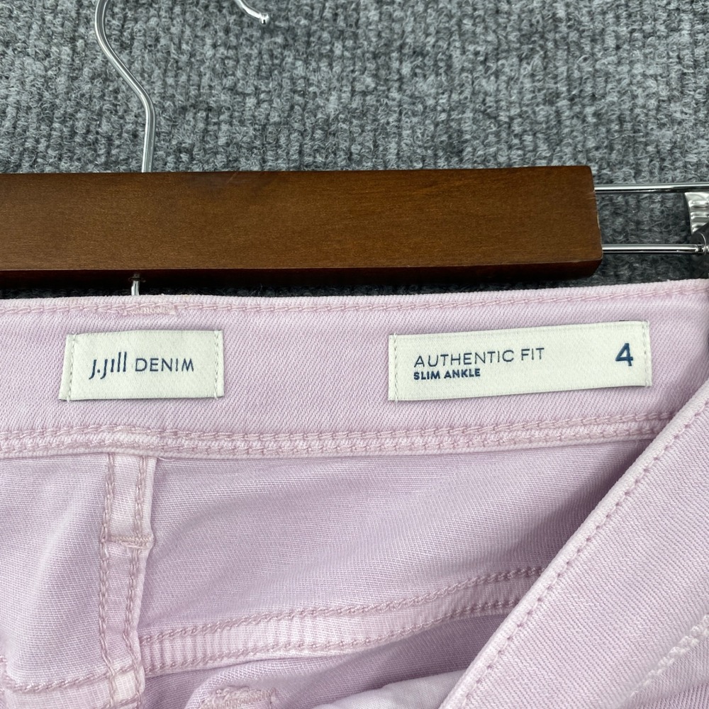 J Jill Slim Ankle Jeans Womens 4 Lilac Authentic Fit Pastel Preppy Coastal - Picture 2 of 12